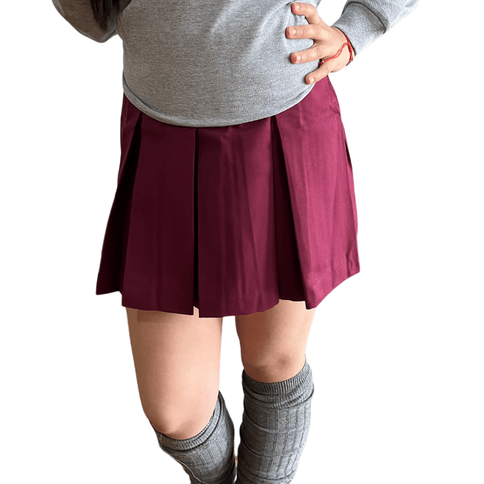 Falda Escolar Burdeo2