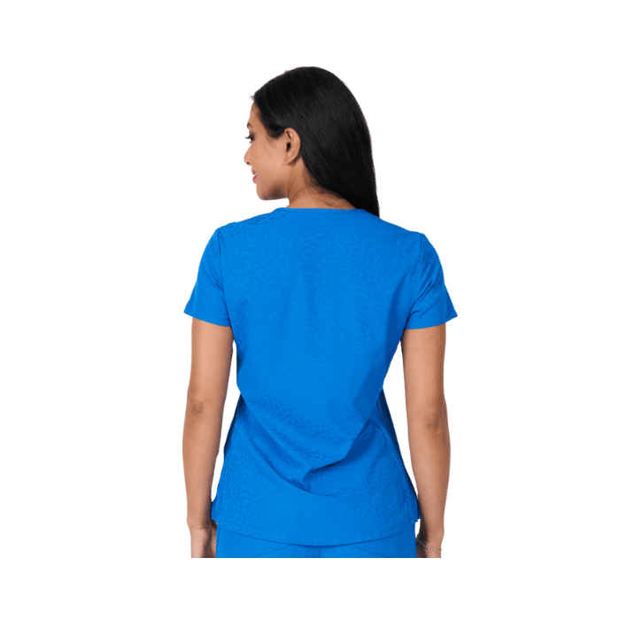 Polera clinica mujer JACQUARD 1171 Zavate azul rey2