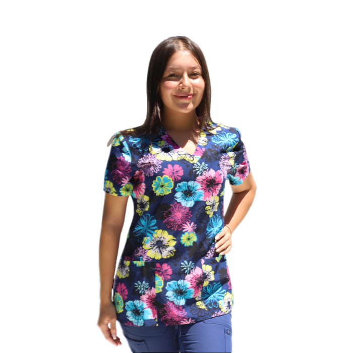 Top clinico estampado Modelo Teresa1