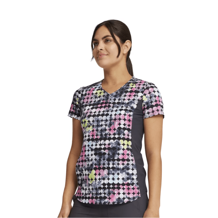Top clinico estampado IFlex Cherokee rosado DTSR1