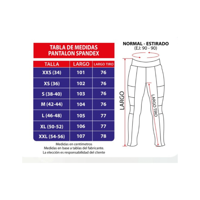 Calza ULTRA ELASTICADA  spandex 2 bolsillos AZUL REY1