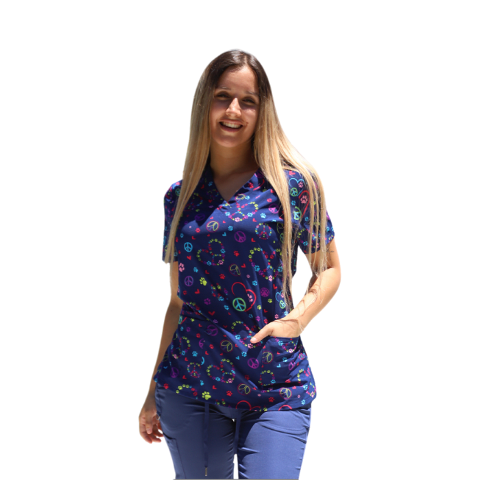 Top clinico estampado modelo Apolo1