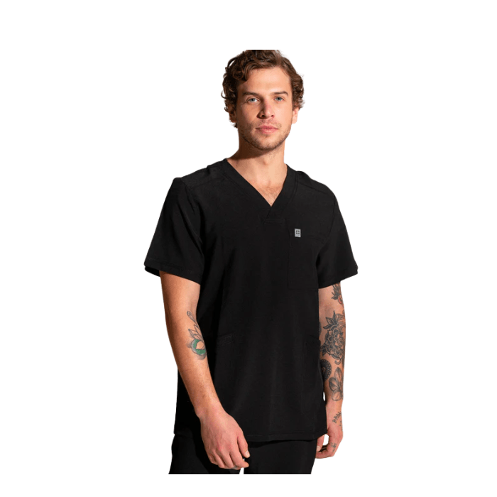 Top clinico hombre SPORT STRETCH SCORPI Negro2