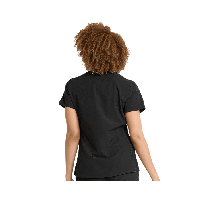 Polera clinica mujer JACQUARD 1171 Zavate negro2