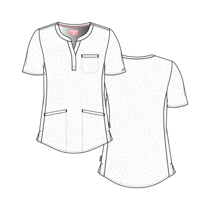 Polera clinica mujer JACQUARD 1171 Zavate negro3
