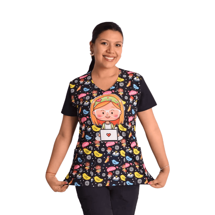 Blusa educadora antifluido modelo Rafaella Azul marino