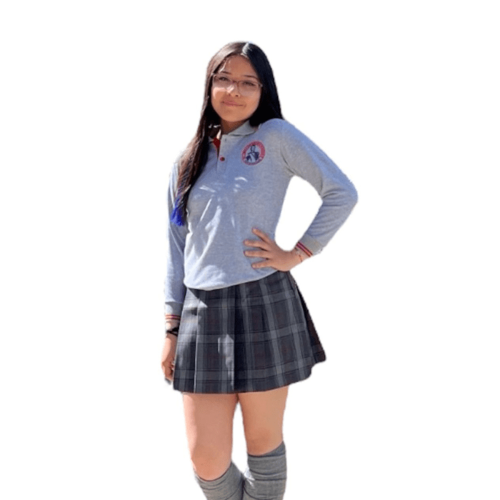 Falda cuadrille Escuela Libertador Bernardo O'Higgins2