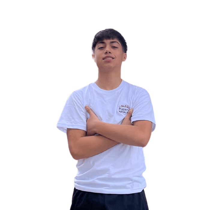 Polera blanca Colegio Puerto Natales2