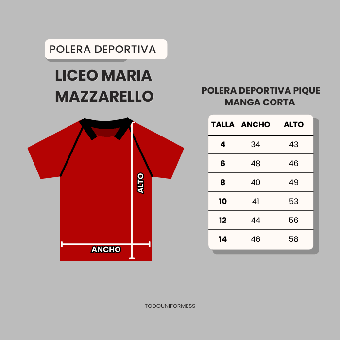 Polera piqué manga corta Liceo Maria Mazzarello3