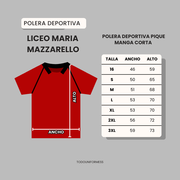 Polera piqué manga corta Liceo Maria Mazzarello4