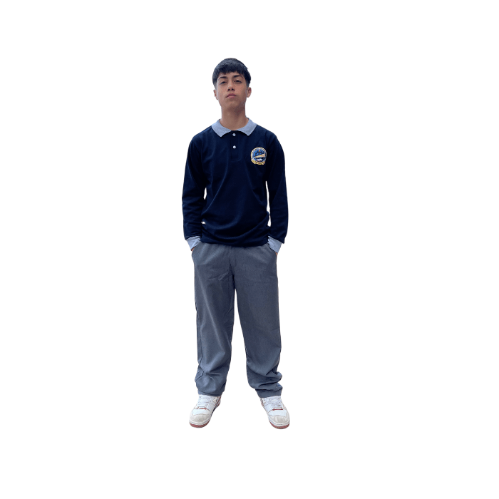 Pantalon escolar gris media cintura3