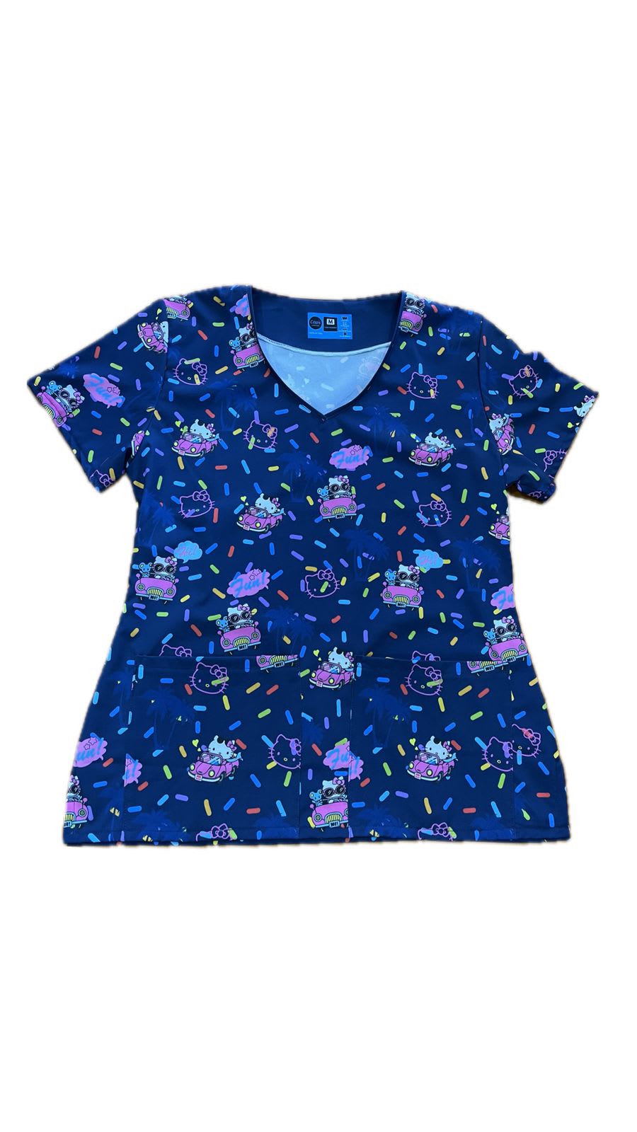 Top  Hello Kitty CAPS azul marino1