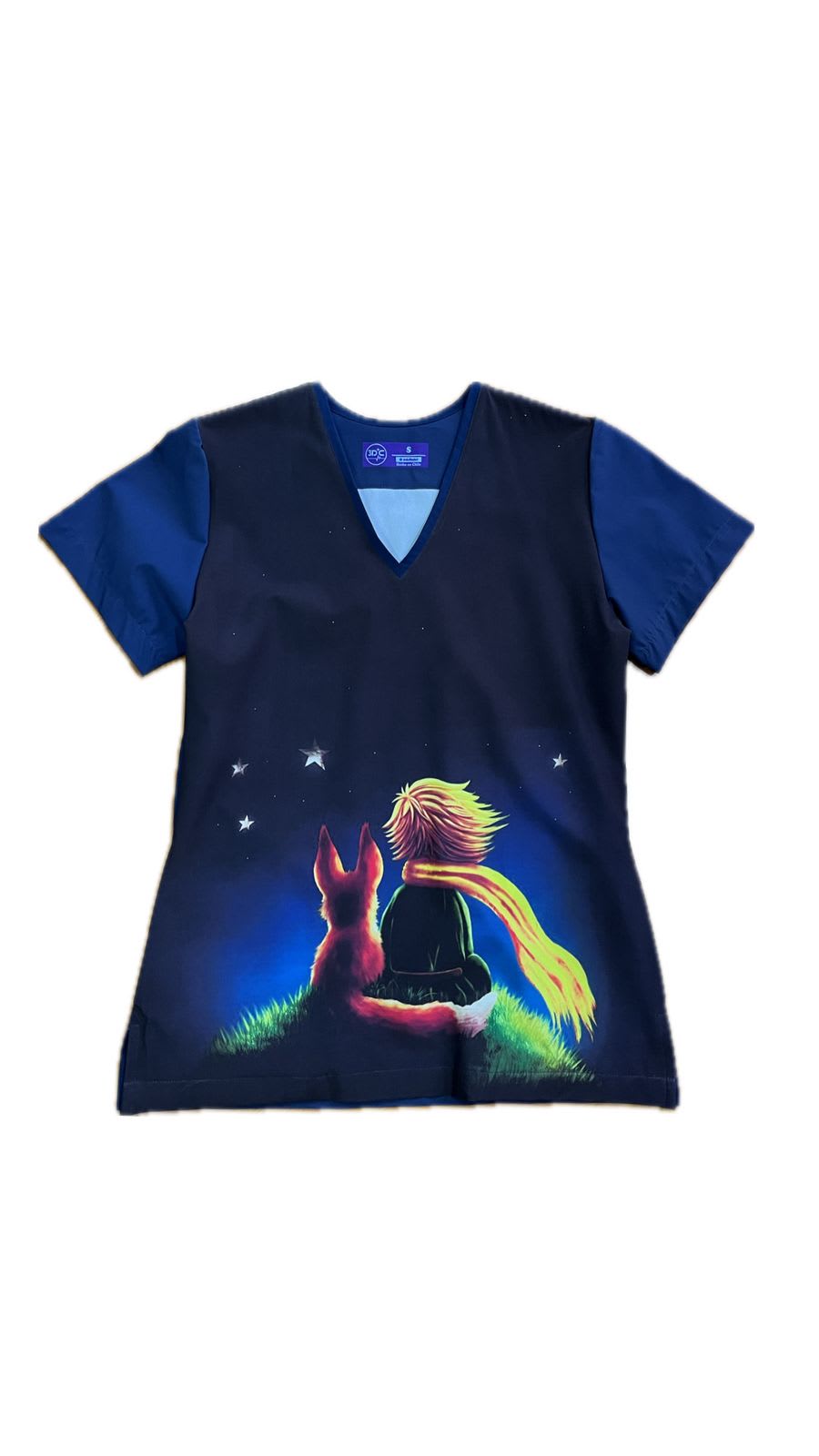 Top  principito 3DC azul marino1