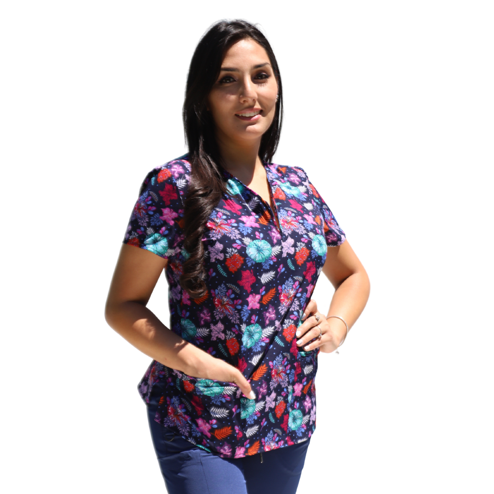 Top clinico estampado modelo Trinidad1