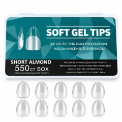 TIPS SOFT GEL BOX SHORT ALMOND 550 PCS