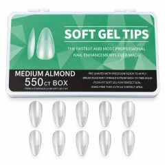 TIPS SOFT GEL BOX MEDIUM ALMOND 550 PCS