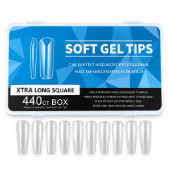 TIPS SOFT GEL BOX XTRA LONG SQUARE (SIN LIMADO) 440PCS