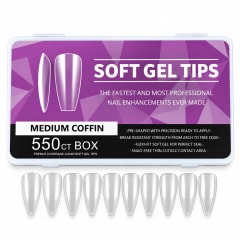 TIPS SOFT GEL BOX MEDIUM COFFIN 550PCS