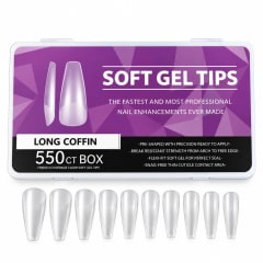 TIPS SOFT GEL BOX LONG COFFIN 550PCS