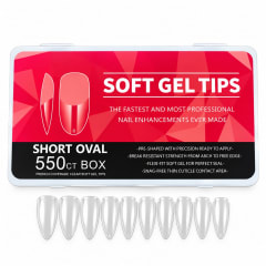 TIPS SOFT GEL BOX SHORT OVAL 550PCS