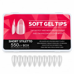 TIPS SOFT GEL BOX SHORT STILETTO (LIMADO) 550PCS
