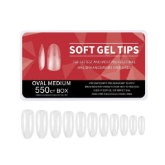 TIPS SOFT GEL BOX MEDIUM OVAL 550PCS