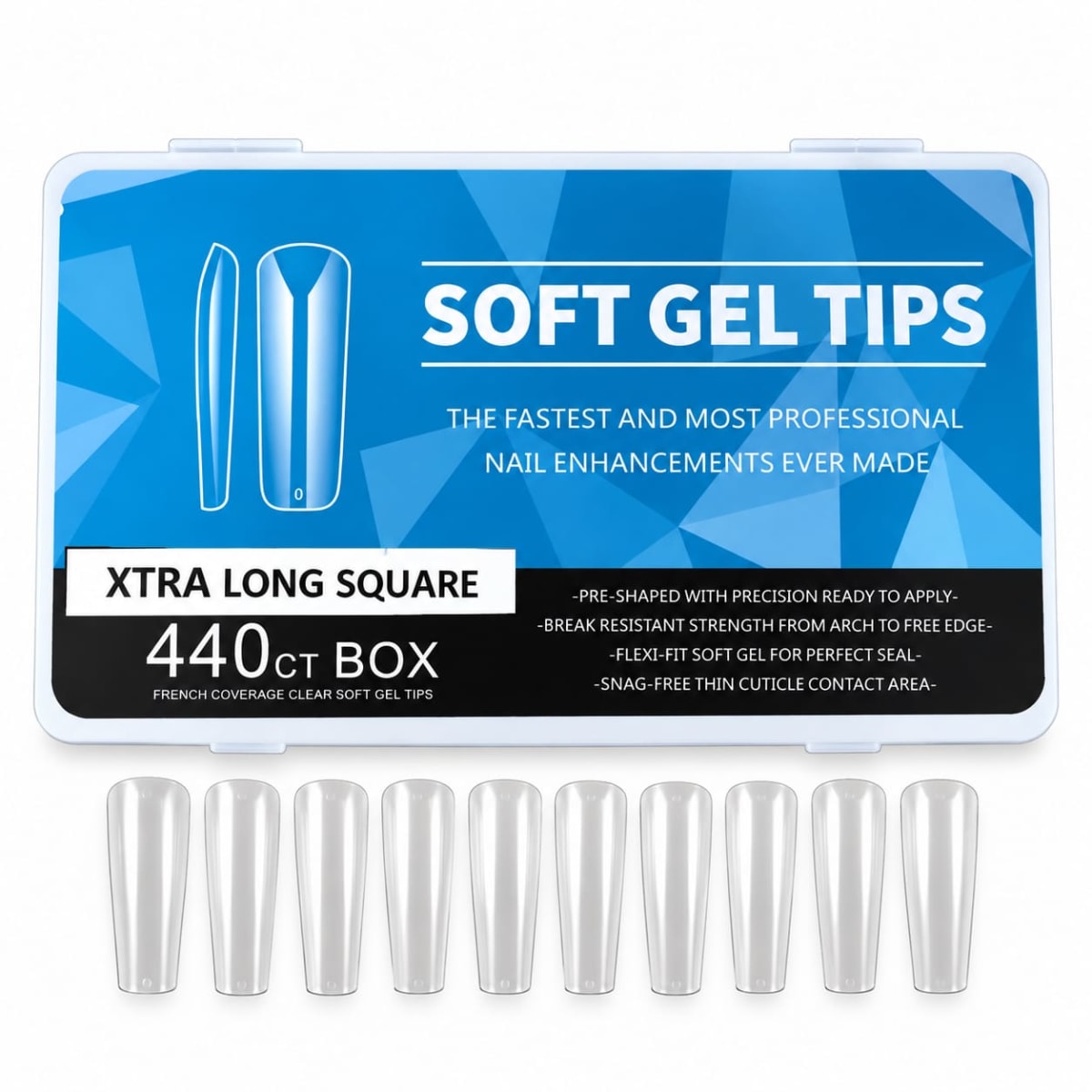 TIPS SOFT GEL BOX XTRA LONG SQUARE (SIN LIMADO) 440PCS1