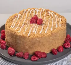 JG - TORTA CROCANTE, MANJAR,NUEZ, FRAMBUESA 12-15 PERSONAS
