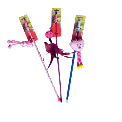 VARITA JUGUETE PARA GATO CON ACCESORIO
