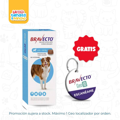 BRAVECTO 1000MG PARA PERRO (20 A 40KG)-1 TAB2