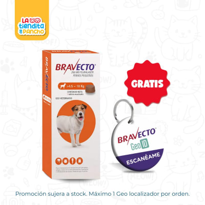 BRAVECTO 250MG PARA PERRO (4.5 A 10 KG)-1 TAB2