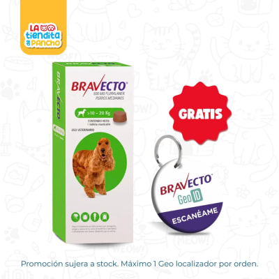 BRAVECTO 500MG PARA PERRO (10 A 20KG)-1 TAB2