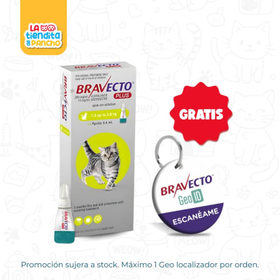 BRAVECTO PLUS 112.5MG PARA GATOS (1.2 A 2.8KG)-1 UNID