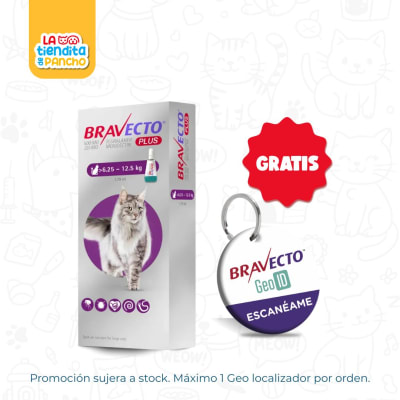 BRAVECTO PLUS 500MG PARA GATOS (6.25 A 12.5KG)-1 UNID2