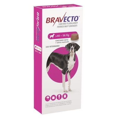 BRAVECTO 1400MG PARA PERRO (40 A 56KG)-1 TAB