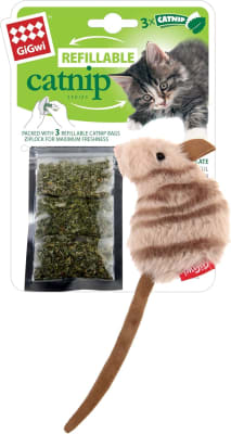 Gigwi Refillable Catnip Ratón Tea Bags