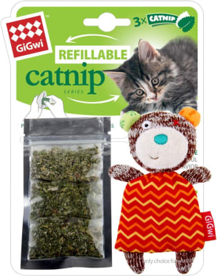 Gigwi Refillable Catnip Oso Tea Bags