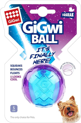 GiGwi Ball 'Squeaker' transparente Small Azul/Morado