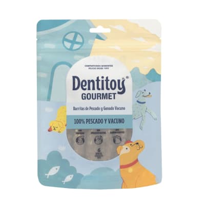 BARRITAS GOURMET DE VACUNO Y PESCADO X 6 UNID