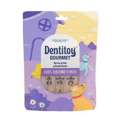 BARRITAS GOURMET DE VACUNO Y PATO X 6 UNID1