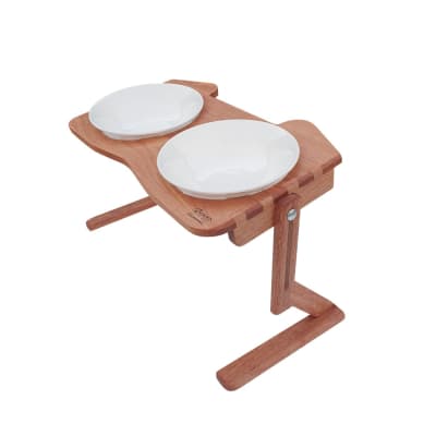 COMEDERO ELEVADO DE MADERA PARA PERRO