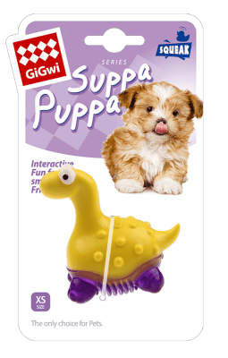 Gigwi Suppa Puppa Puppy Dino Amarillo