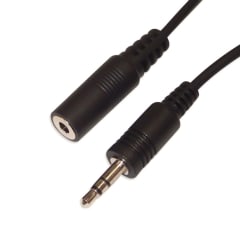 Cable de audio 3,5mm a 3,5mm M-H de 1,5  mts