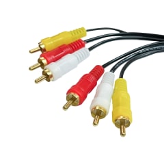 Cable de audio 3 RCA a 3 RCA macho macho de 1,8 m