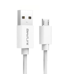 Cable cargador y sincronizador micro USB 1 metro color blanco / mod. BL-CH0400W