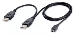 Cable Usb Disco Duro Externo Cofre Tipo Y Doble 5 Pin Mini