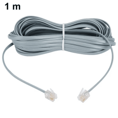 Cable telefónico a extensión telefónica modular macho, cable telefónico con conector RJ11 estándar y