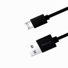 Cable cargador de 2,4Amp micro USB color negro de 2 metros / mod. BL-CH20400