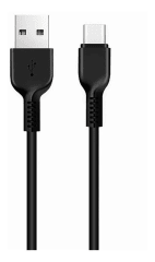 Cable Usb a C Hoco x20 1 metro Negro