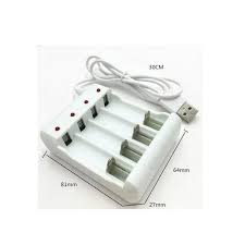 Cargador de Pilas AA AAA USB para 4 Baterias Recargables